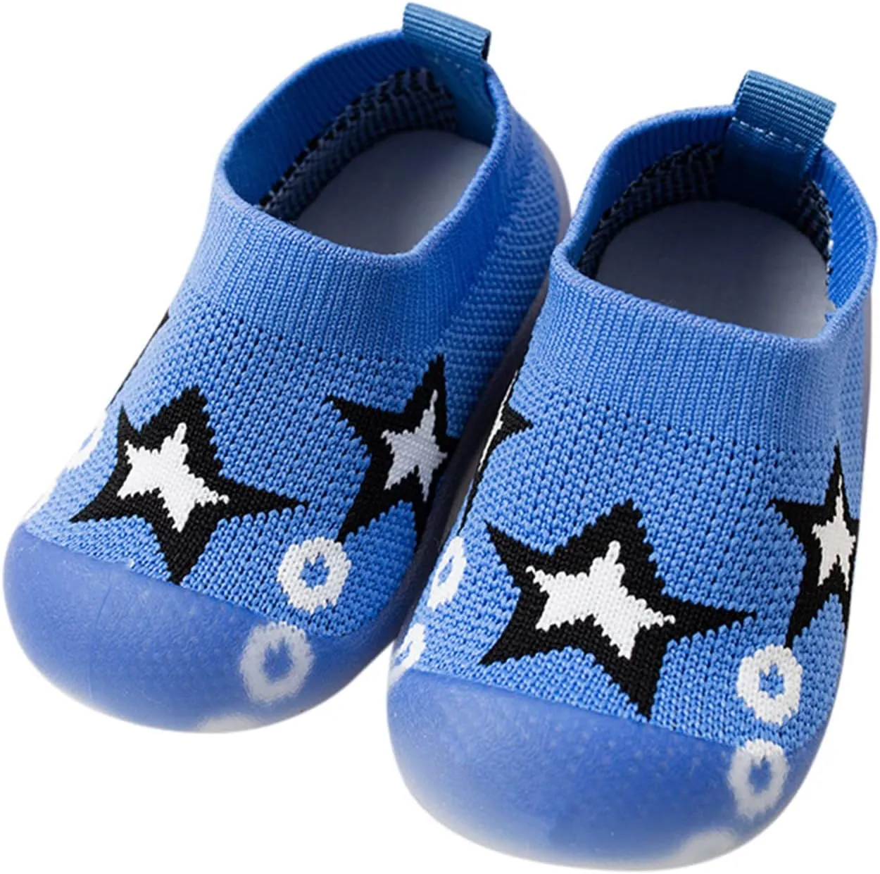 Baby Infant Knit Rubber Sneakers Soft Breathable Non Slip Squeaky Sport First Walking Shoes Toddler Casual Comfy Shoes