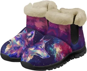 Binienty Snow Boots for Women Anti-Slip Fur Fleece Lined Ankle Boot Winter Boots Outdoor