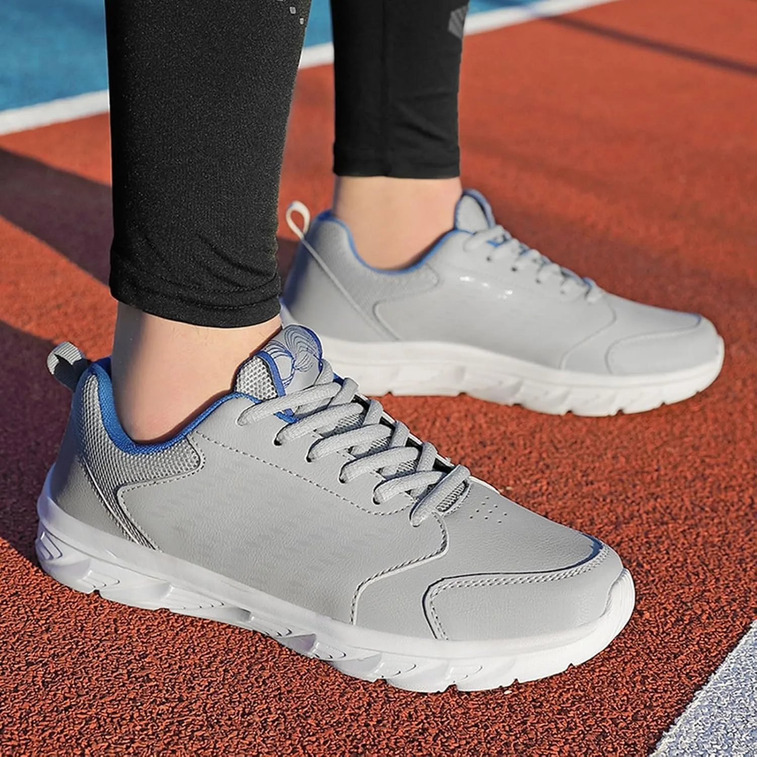 Casual Shoes for Men Spring and Men's Sneakers Flat Soft Bottom Lightweight Lacing Solid Color Comfortable Casual