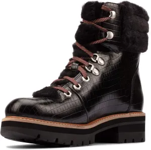 Clarks Womens Orianna Hiker Leather Lace up Hiking Boots