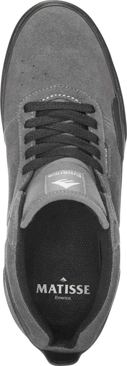 Emerica Pillar X Matisse Banc Skate Shoes - Grey/Black/Suede