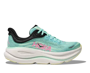 Hoka Women's Bondi 9 Running Shoes- Blue/Mint