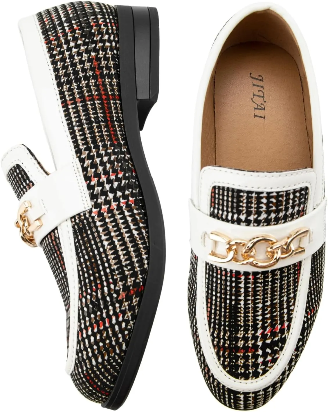 JITAI Boys Slip-On Leather Loafers - Luxury Dress, Casual & Tuxedo Shoes for Boys