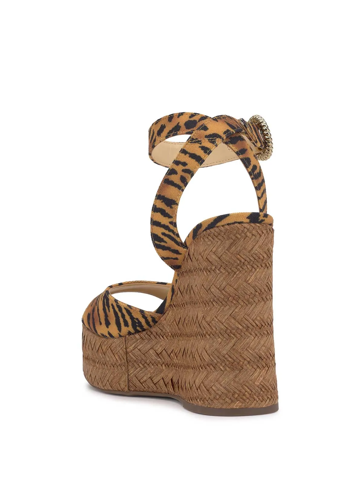 Kamindi Espadrille Wedge in Tiger Print