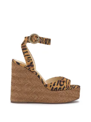 Kamindi Espadrille Wedge in Tiger Print