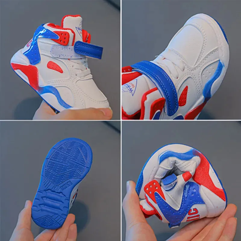 Kids Girls Boys Hig-top Breathable Basketball Sport Shoes