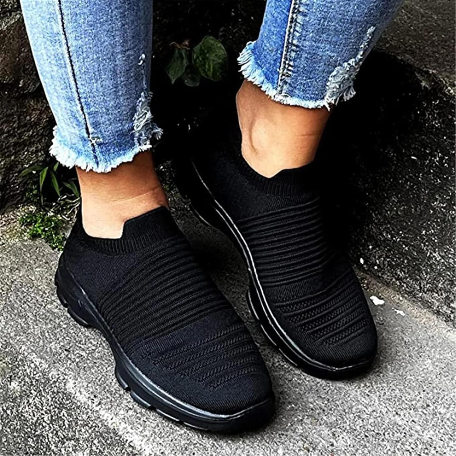 Ladmiple Gym Shoes For Women Workout Running Walking Tennis Shoes Slip On Lightweight Casual Non Slip Athletic Sneakers
