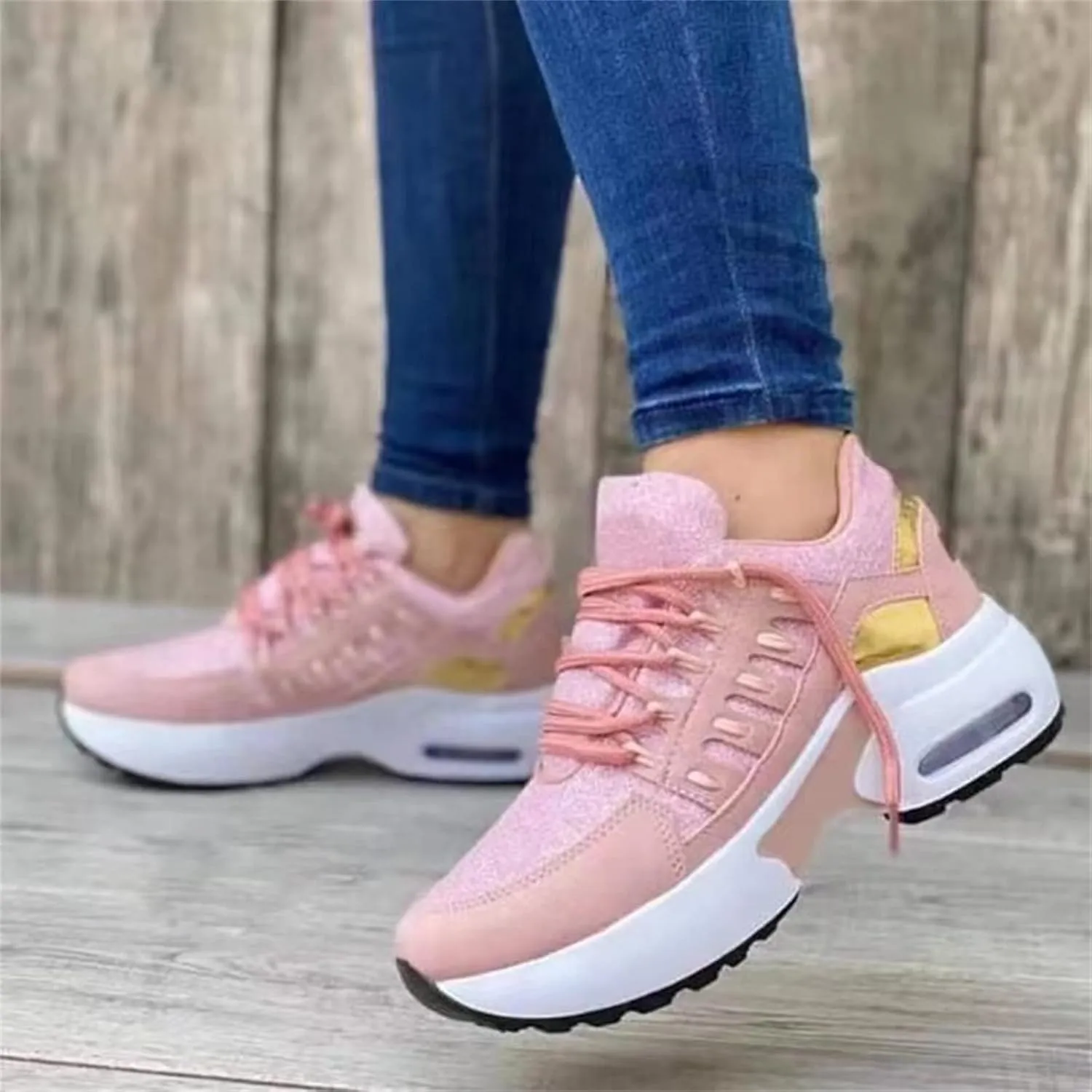 Ladmiple Sneakers For Women Slip On Walking Shoes Non Slip Fashion Casual Dressy Summer Fashion Comfortable Flats Loafer