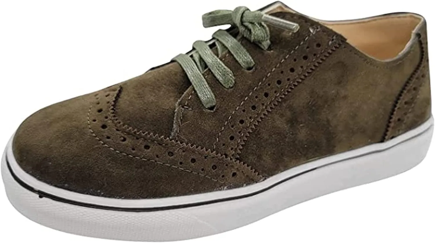Ladmiple Sneakers For Women Slip On Wide Width Lace-up Casual Canvas Walking Shoes Fashion Casual Summer Flats Loafers