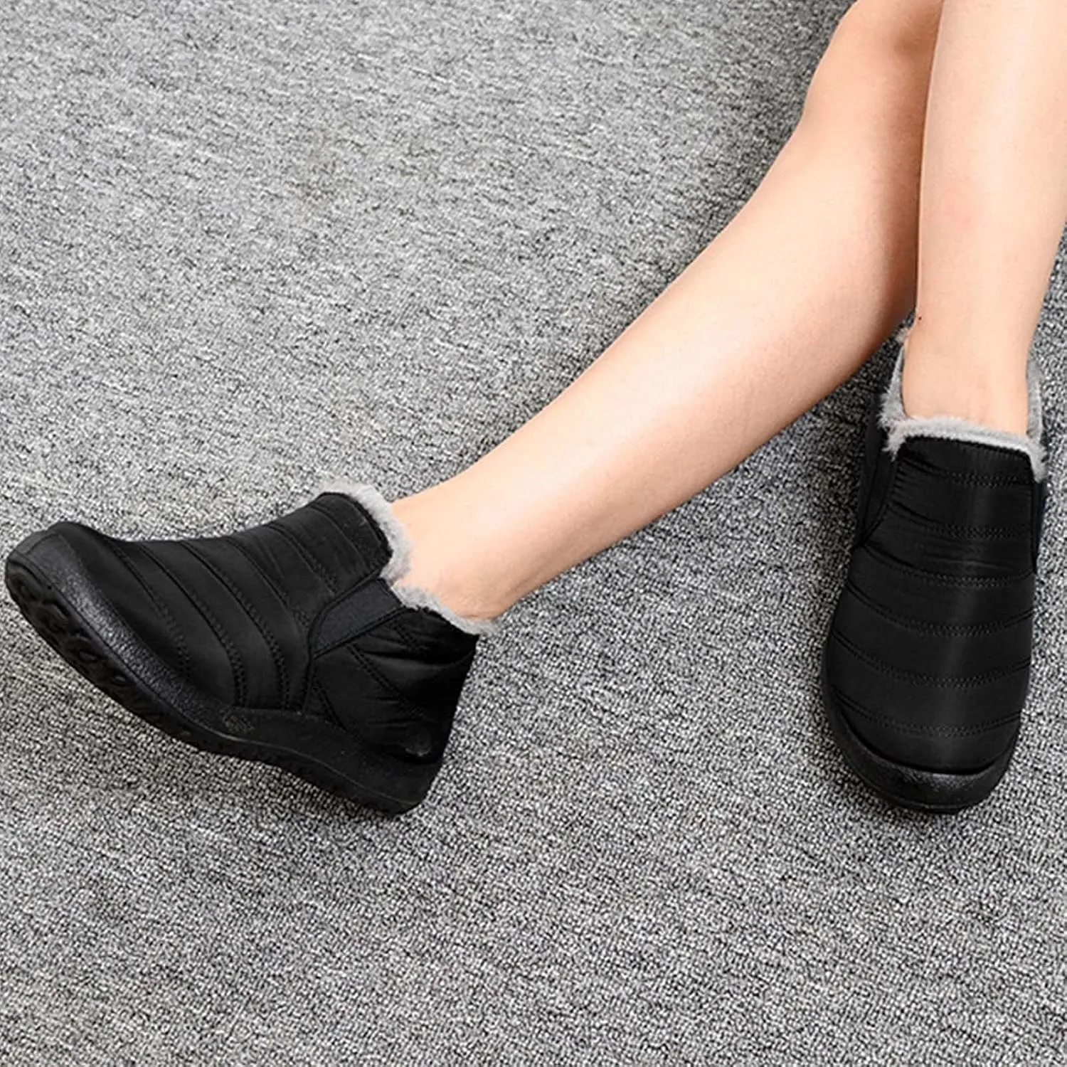 Long Winter Boots for Women 2023 Trendy Snow Boots Waterproof Women Women's Leather Winter Ankle Boots Women Brown Boots Outdoor Waterproof Botas Con Cubo Para Mujer De Trabajo Impermeables