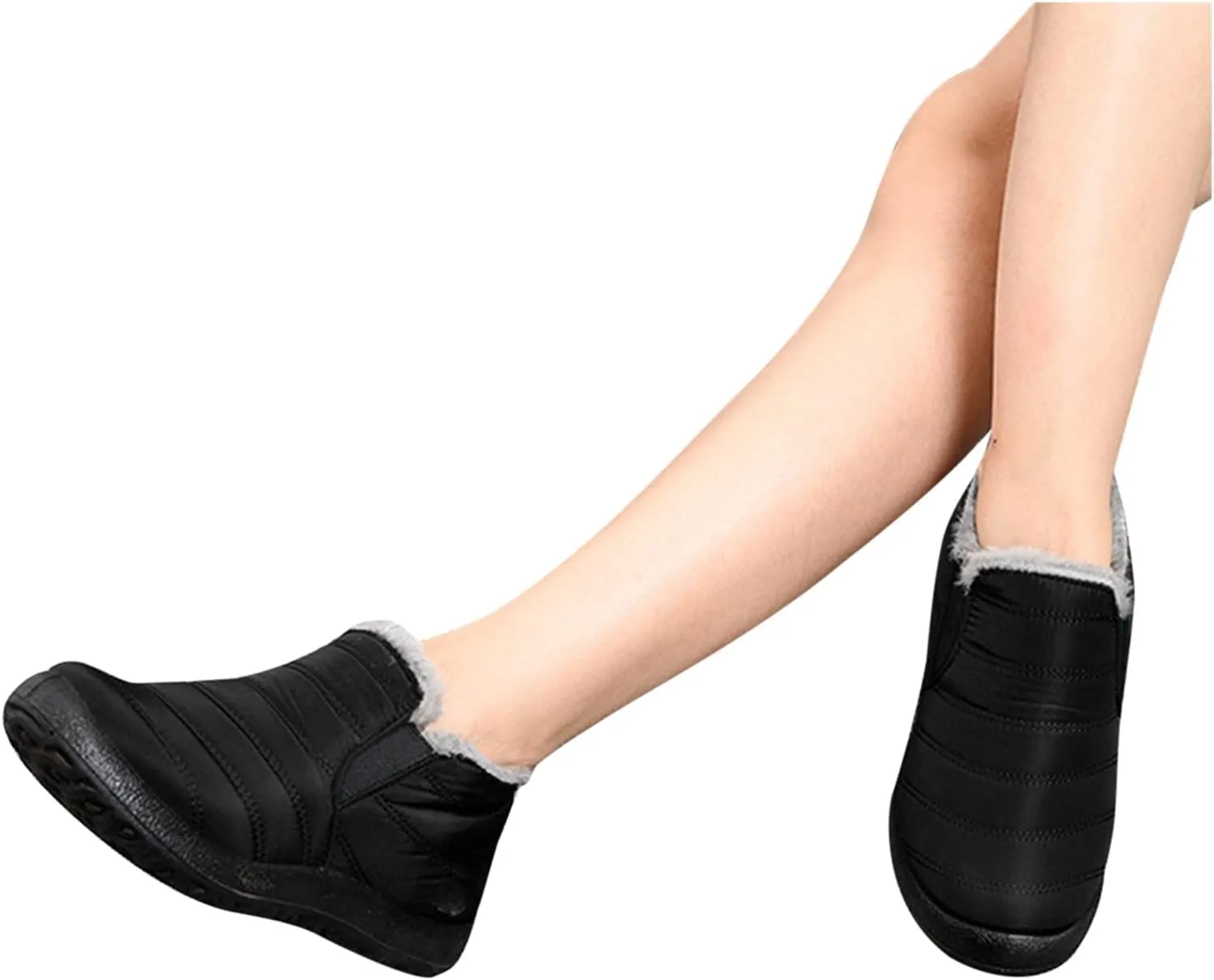 Long Winter Boots for Women 2023 Trendy Snow Boots Waterproof Women Women's Leather Winter Ankle Boots Women Brown Boots Outdoor Waterproof Botas Con Cubo Para Mujer De Trabajo Impermeables