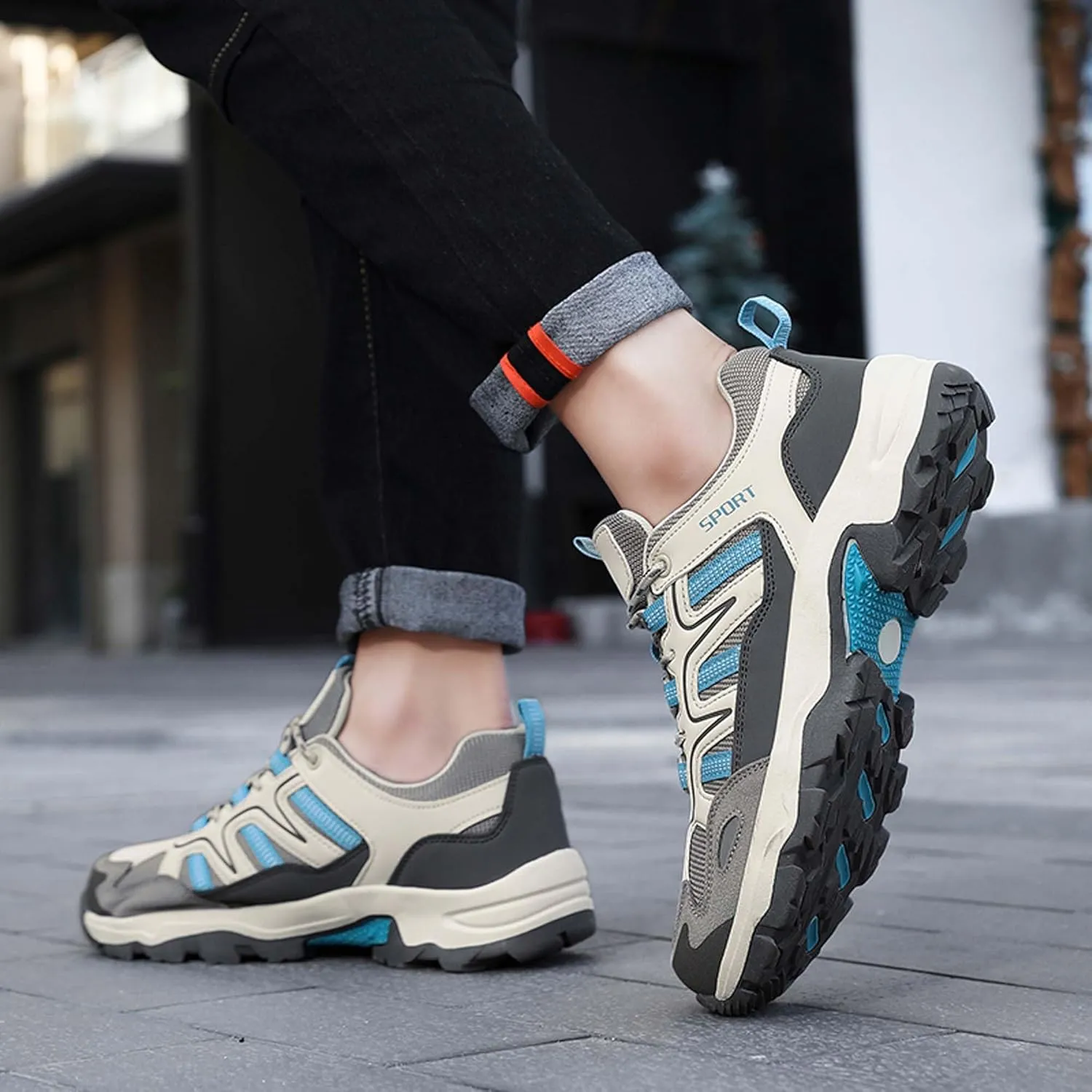 Men Women Non-slip Climbing Shoes Waterproof Sports Hiking Shoes Cross-country Running Shoes Outdoor Travel Camping Backpacking Shoes Comfortable Outdoor Sneakers
