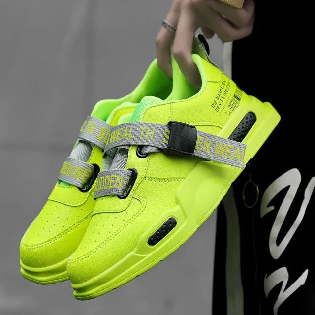 Men&#39;s High Top Fashion Leather Sneakers Trend Hot Sale Comfortable Man Casual Shoes Outdoor Non-slip Breathable Men Shoes