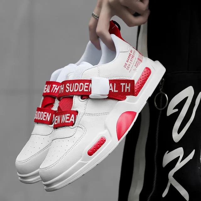 Men&#39;s High Top Fashion Leather Sneakers Trend Hot Sale Comfortable Man Casual Shoes Outdoor Non-slip Breathable Men Shoes