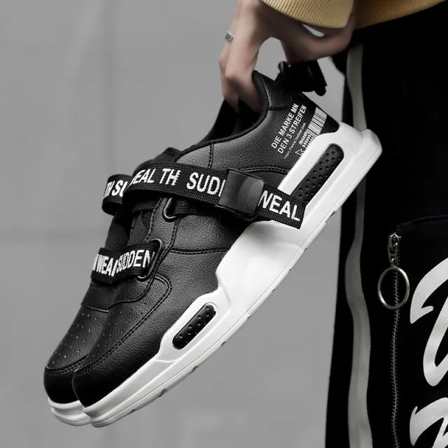 Men&#39;s High Top Fashion Leather Sneakers Trend Hot Sale Comfortable Man Casual Shoes Outdoor Non-slip Breathable Men Shoes