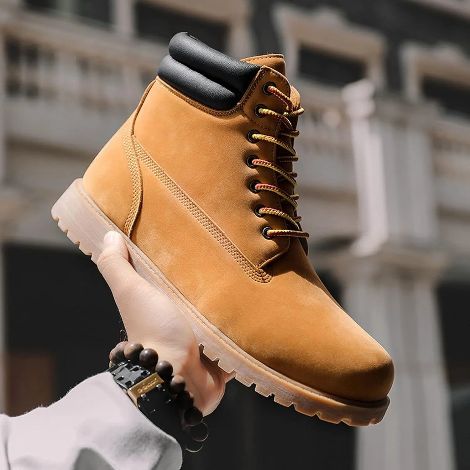 Mens Boots Winter Snow Boots Men Super Warm Men's Boots Sneakers Waterproof Leather Ankle Boots Outdoor Military Hiking Boots Work Shoes