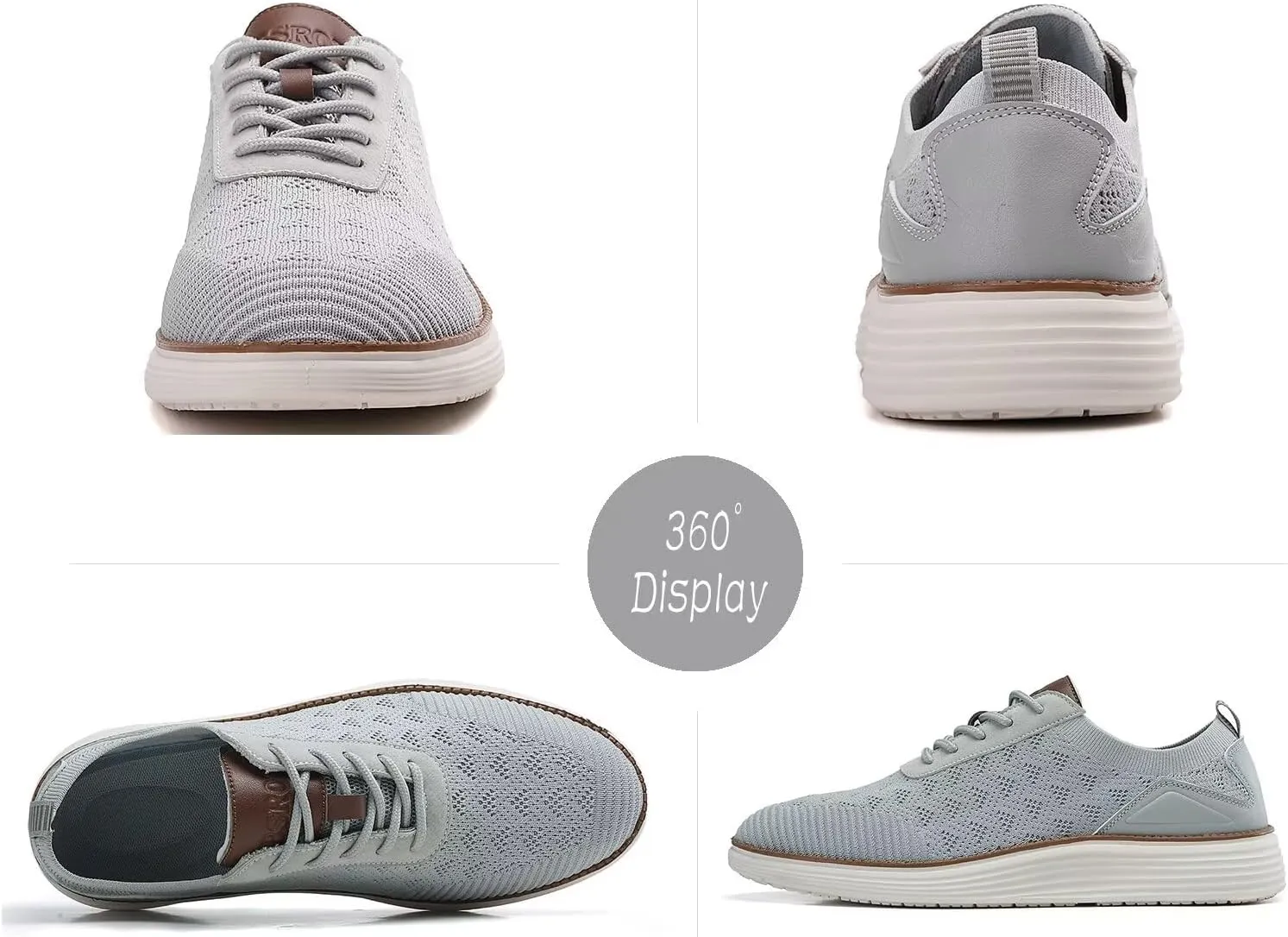 Men's Fashion Dress Sneakers Mesh Oxfords Business Casual Walking Shoes Knit Lightweight Tennis Footwear