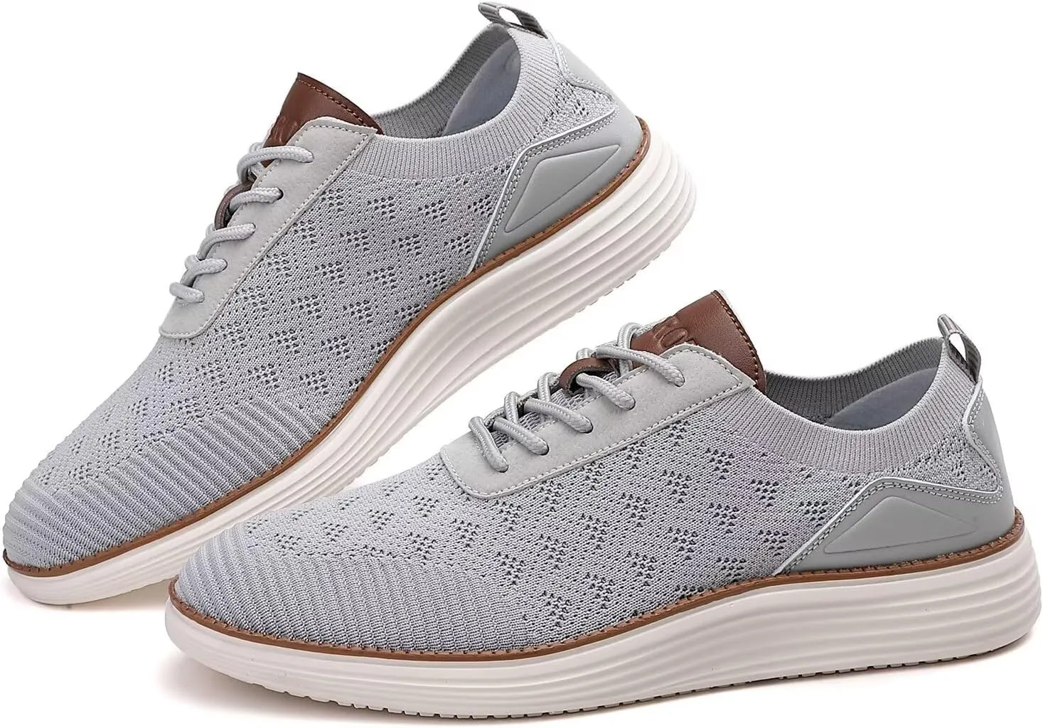 Men's Fashion Dress Sneakers Mesh Oxfords Business Casual Walking Shoes Knit Lightweight Tennis Footwear