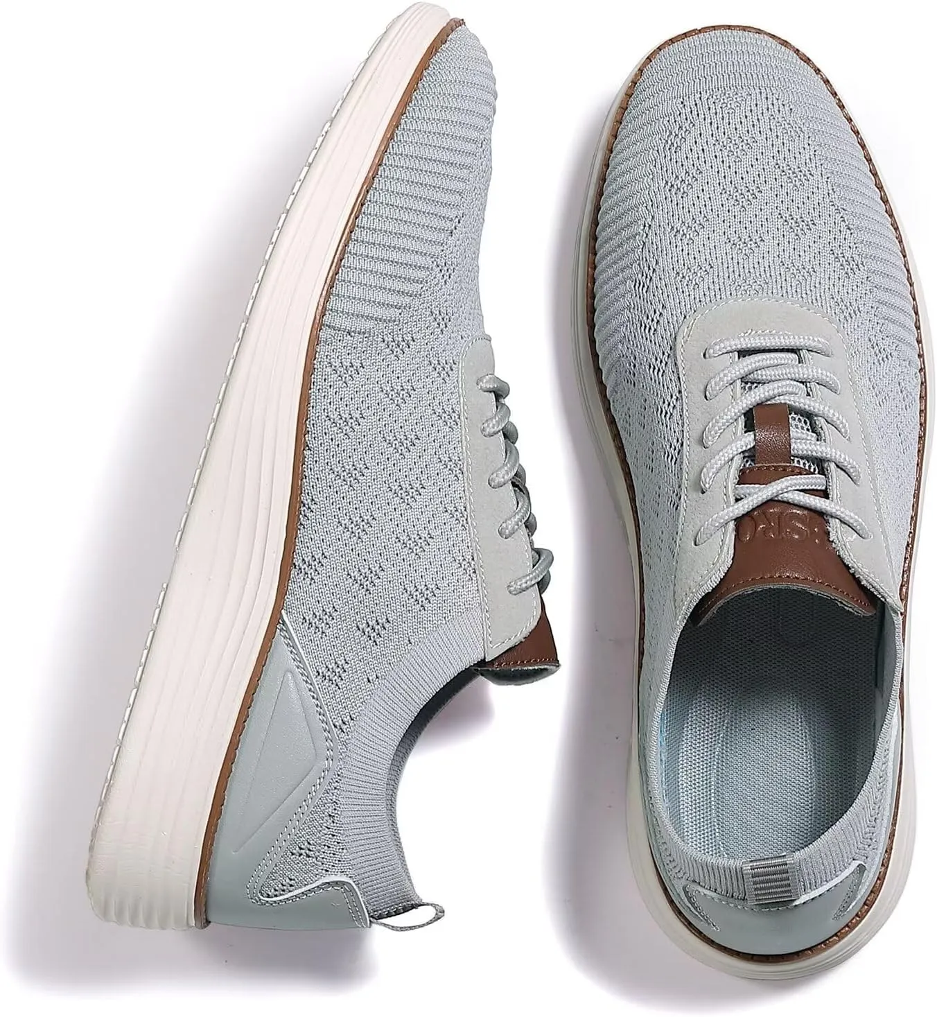 Men's Fashion Dress Sneakers Mesh Oxfords Business Casual Walking Shoes Knit Lightweight Tennis Footwear