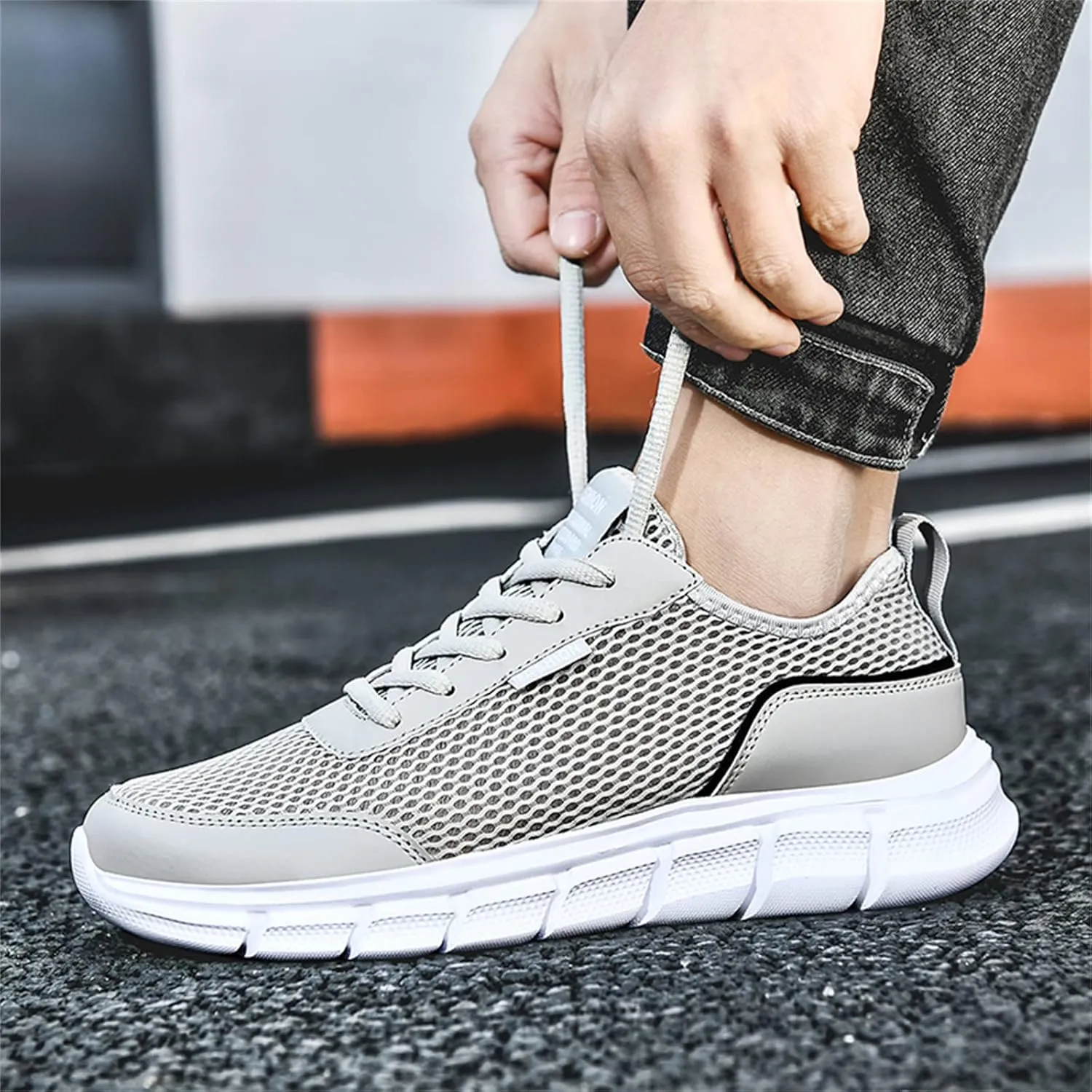 Men's Fashion Sneakers Men's Casual Dress Shoes Sneakers Classic Casual Walking Shoes Weight Lifting for Men Comfortable Walking Tennis White Leather Shoe