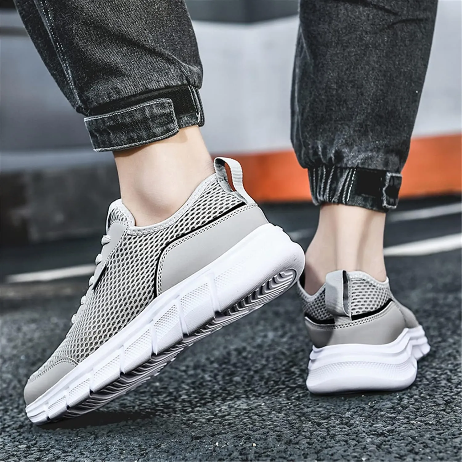 Men's Fashion Sneakers Men's Casual Dress Shoes Sneakers Classic Casual Walking Shoes Weight Lifting for Men Comfortable Walking Tennis White Leather Shoe