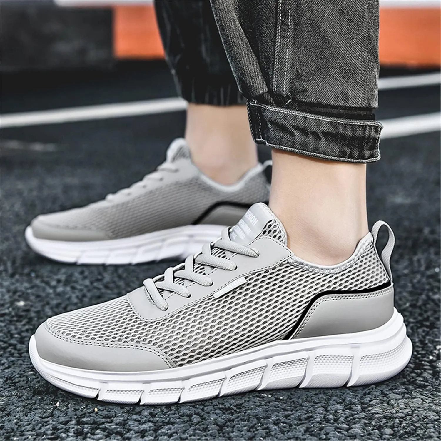 Men's Fashion Sneakers Men's Casual Dress Shoes Sneakers Classic Casual Walking Shoes Weight Lifting for Men Comfortable Walking Tennis White Leather Shoe