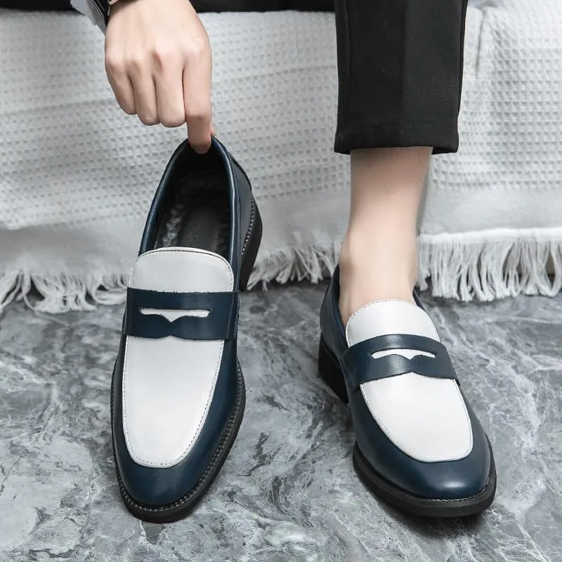 Men's Leather Shoes Loafers Casual Leather Shoes Business Leather Shoes Fashion Men's Casual Pointed Comfy Leather Shoes Casual Shoes