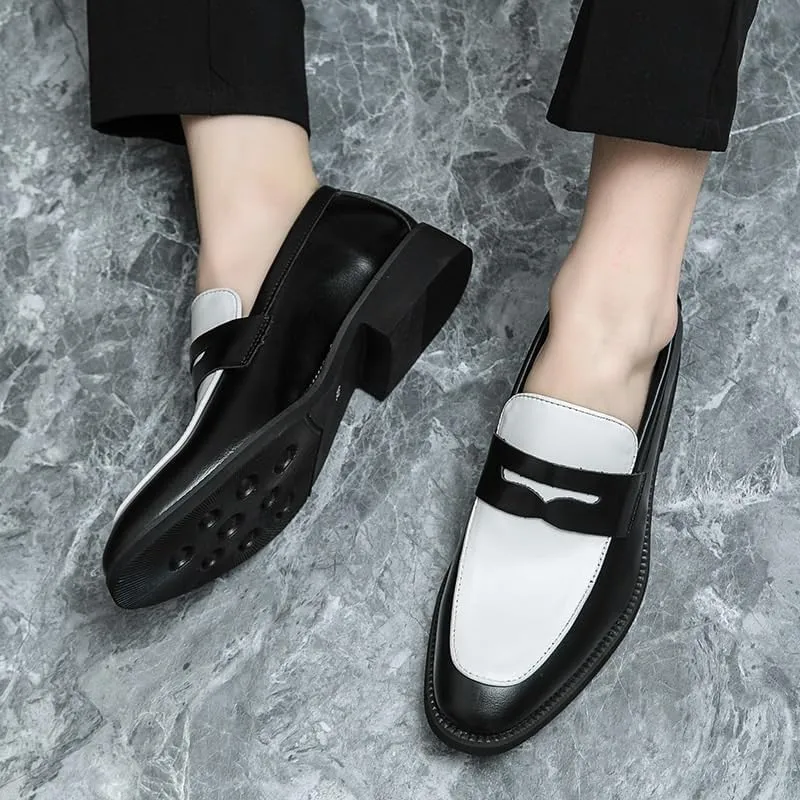 Men's Leather Shoes Loafers Casual Leather Shoes Business Leather Shoes Fashion Men's Casual Pointed Comfy Leather Shoes Casual Shoes