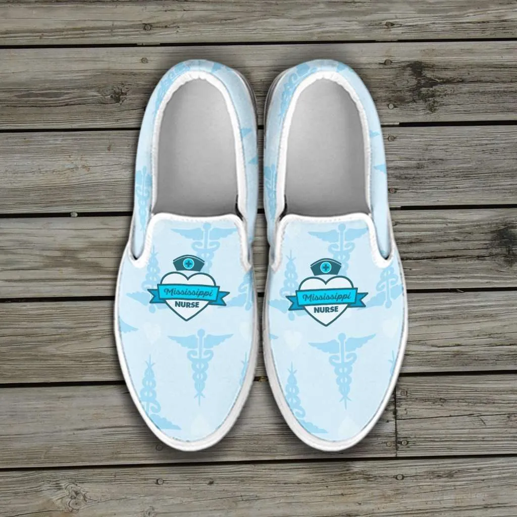 Mississippi Nurse Slip-on Shoes Blue