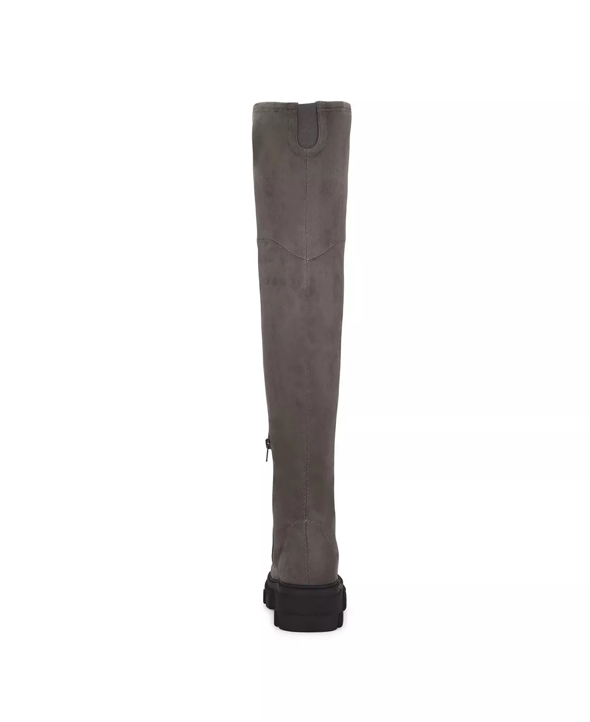 Nine West Cellie2 Dark Gray Suede Fashion Moto Chic Over the Knee Fashion Boots