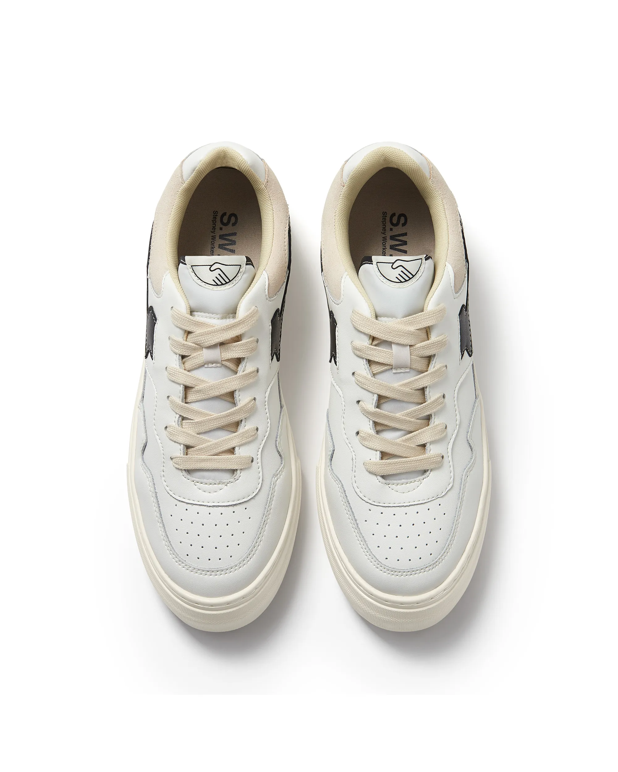 Pearl Strike Leather - White / Black