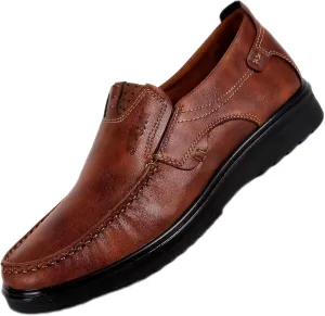 RZDYSQ Men's Loafers Leather Casual Shoes, Mens Slip On Loafer Leather Casual Walking Shoes