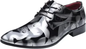 Slip on Leather Shoes for Men Classical Style Shoes for Men Slip On PU Leather Leather High Top Shoes for (Grey, 8.5)