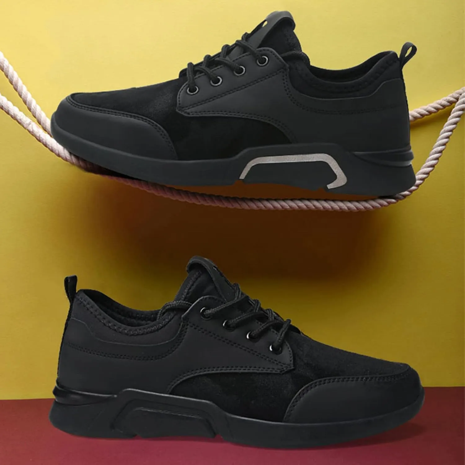 Sneakers for Men Mens New Shoes Mens Athletic Running Tennis Shoes Wide Sneakers Classic Casual Walking Sneaker for Men Black