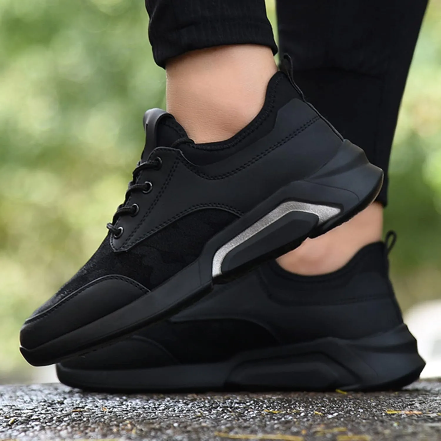 Sneakers for Men Mens New Shoes Mens Athletic Running Tennis Shoes Wide Sneakers Classic Casual Walking Sneaker for Men Black