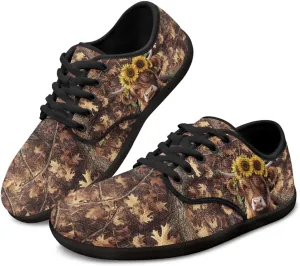 Sneakers for Women Minimalist Barefoot Shoes Low Top Casual Lace Up Walking Shoes Fashion Sneakers Anti Slip Road Running Athletic Footwear
