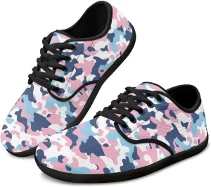 Sneakers for Women Minimalist Barefoot Shoes Low Top Casual Lace Up Walking Shoes Fashion Sneakers Anti Slip Road Running Athletic Footwear