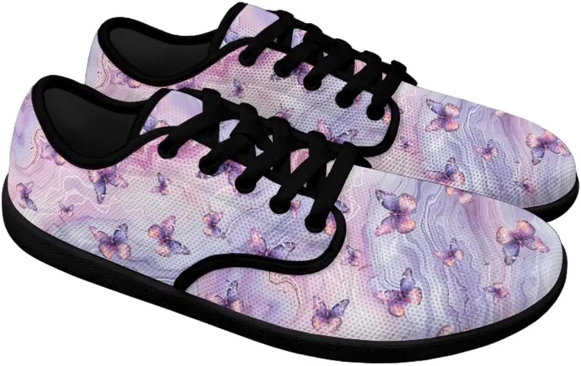 Sneakers for Women Minimalist Barefoot Shoes Low Top Casual Lace Up Walking Shoes Fashion Sneakers Anti Slip Road Running Athletic Footwear