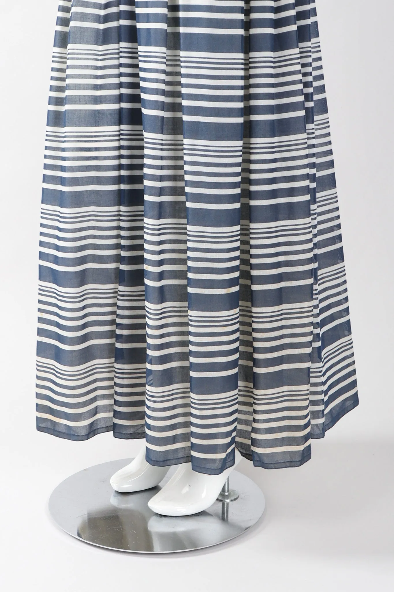 Striped Balloon Sleeve Dress