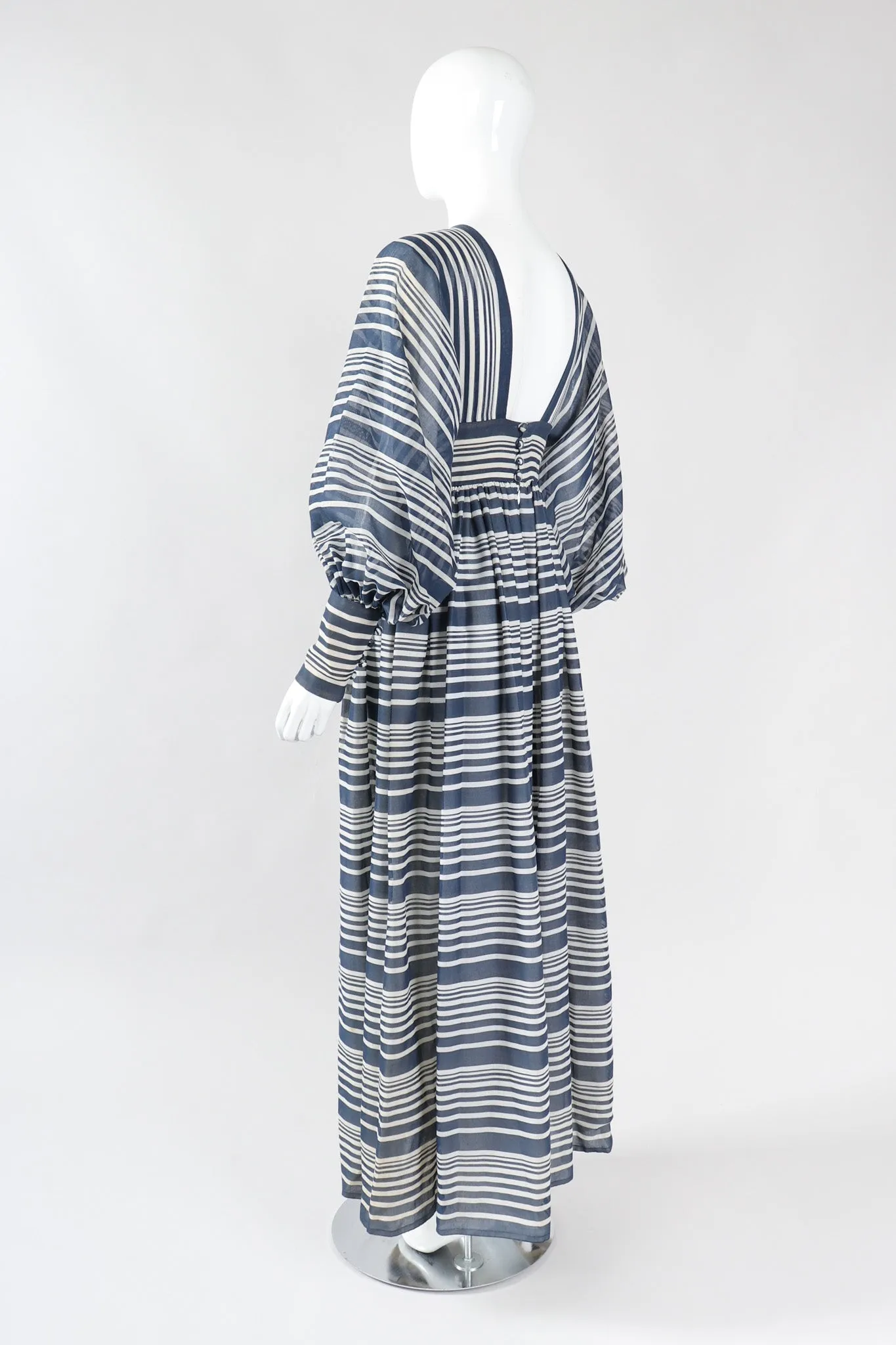 Striped Balloon Sleeve Dress