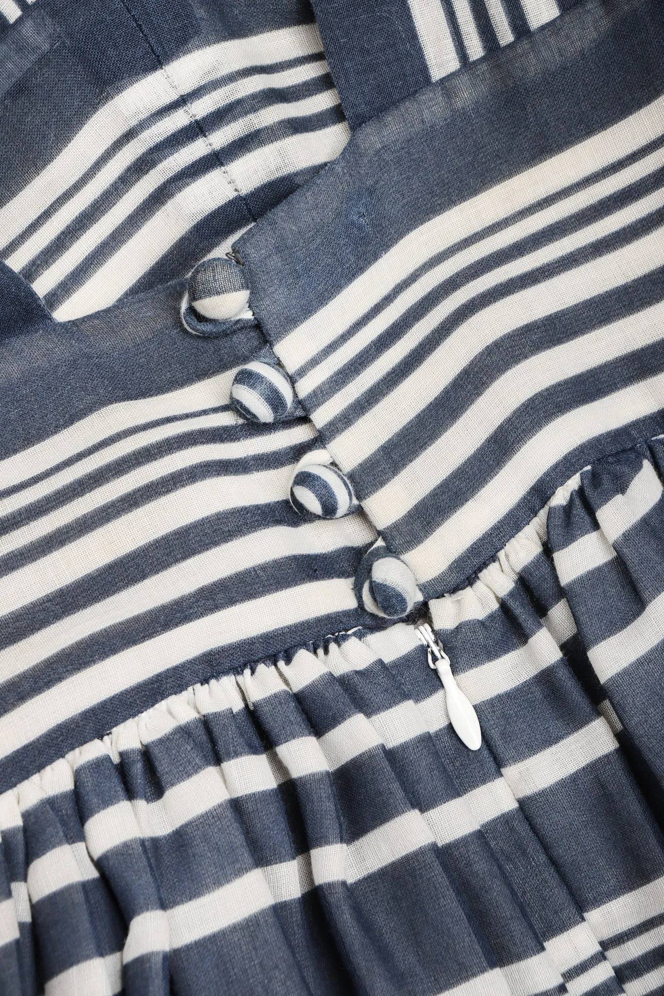 Striped Balloon Sleeve Dress