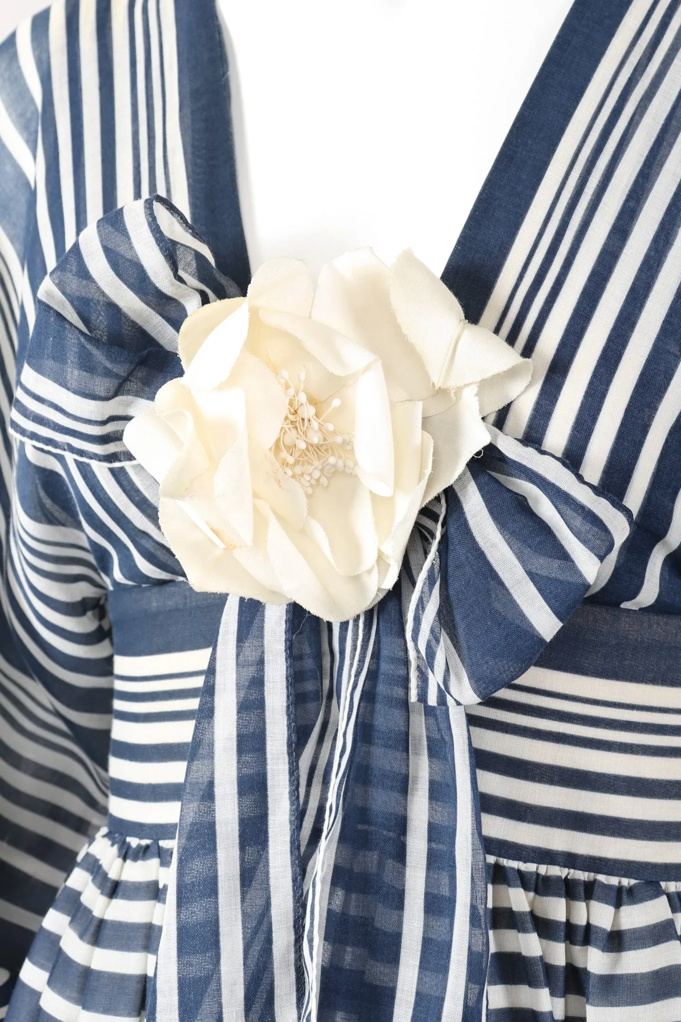 Striped Balloon Sleeve Dress