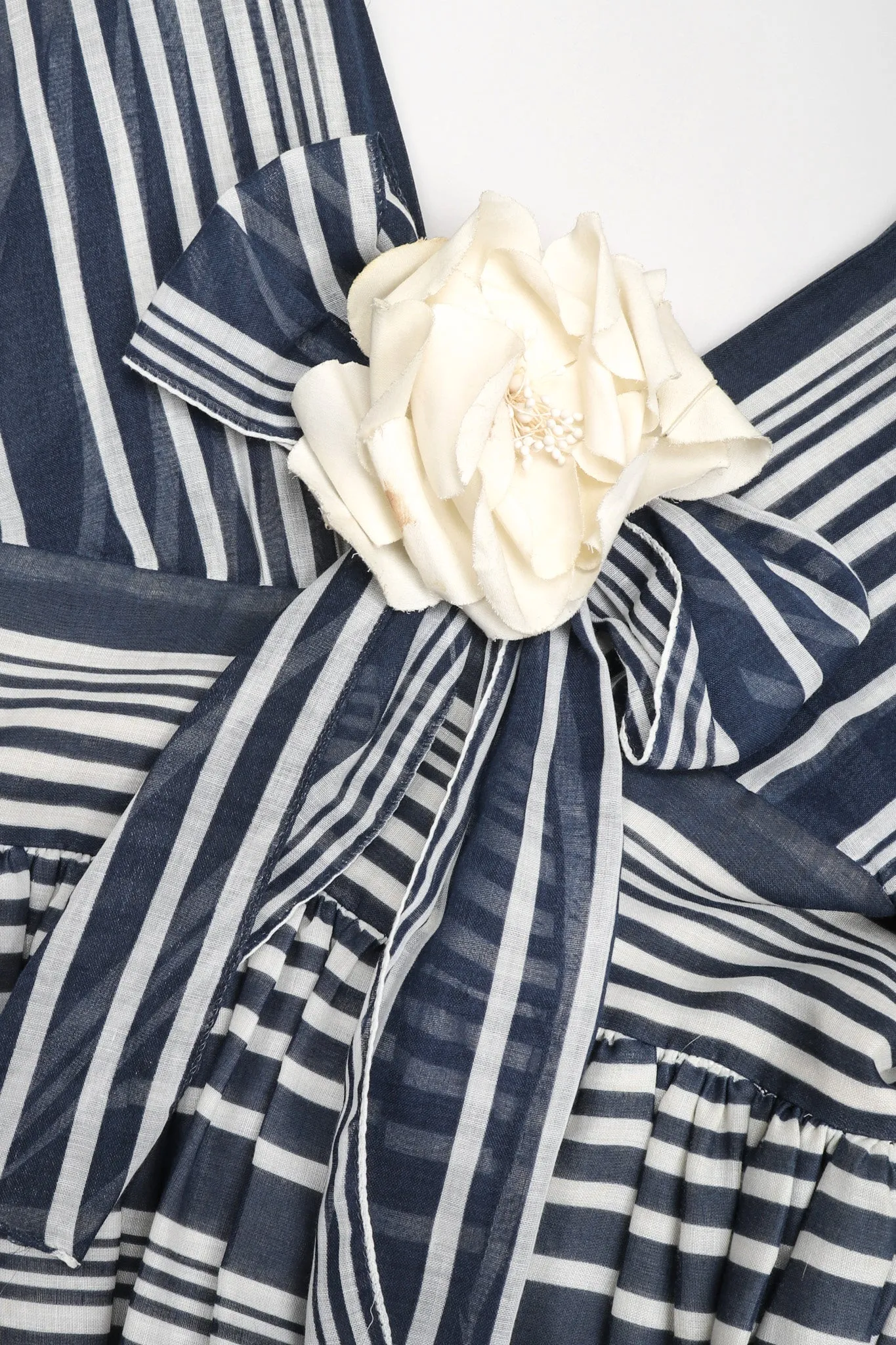 Striped Balloon Sleeve Dress