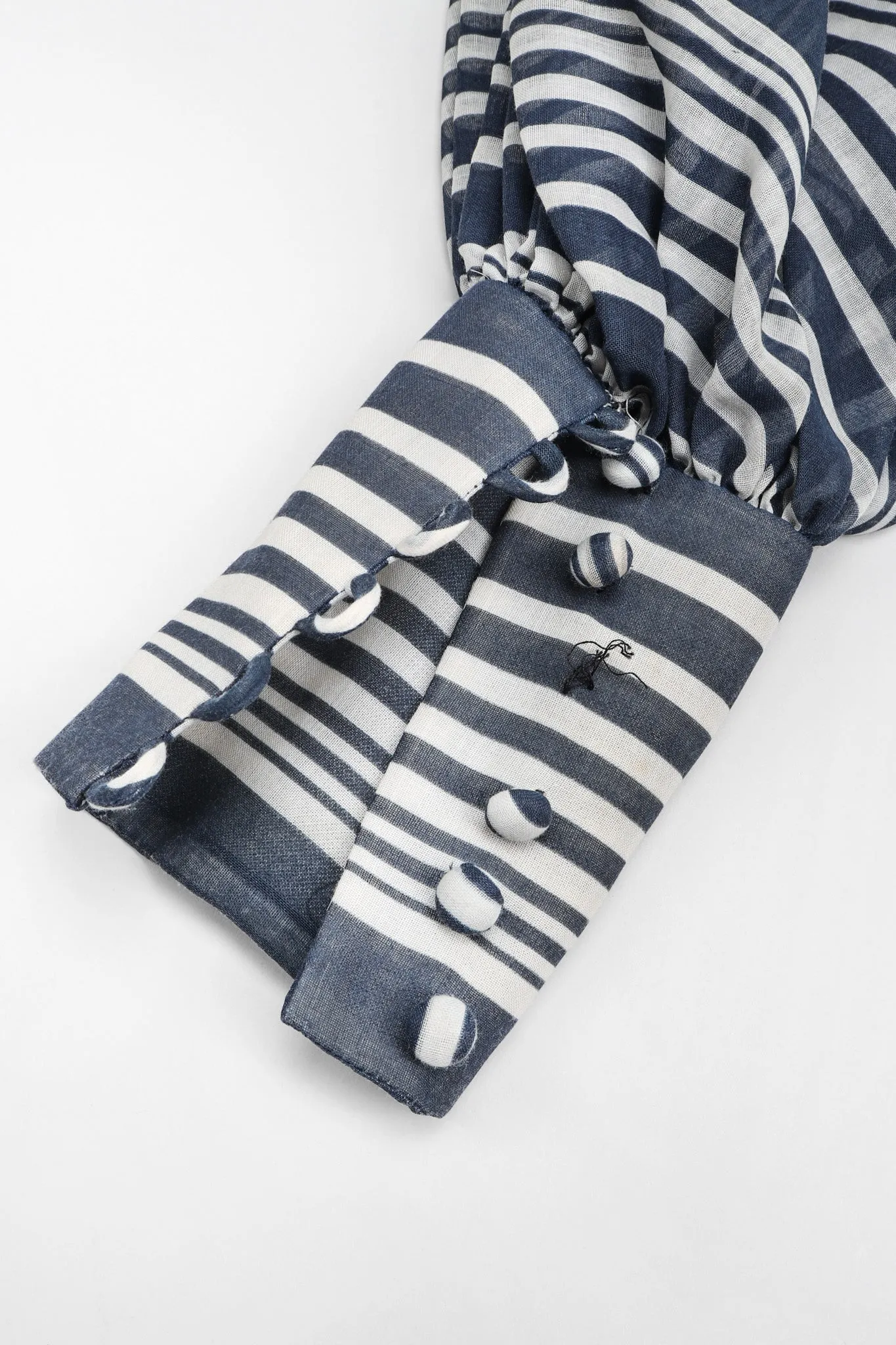 Striped Balloon Sleeve Dress