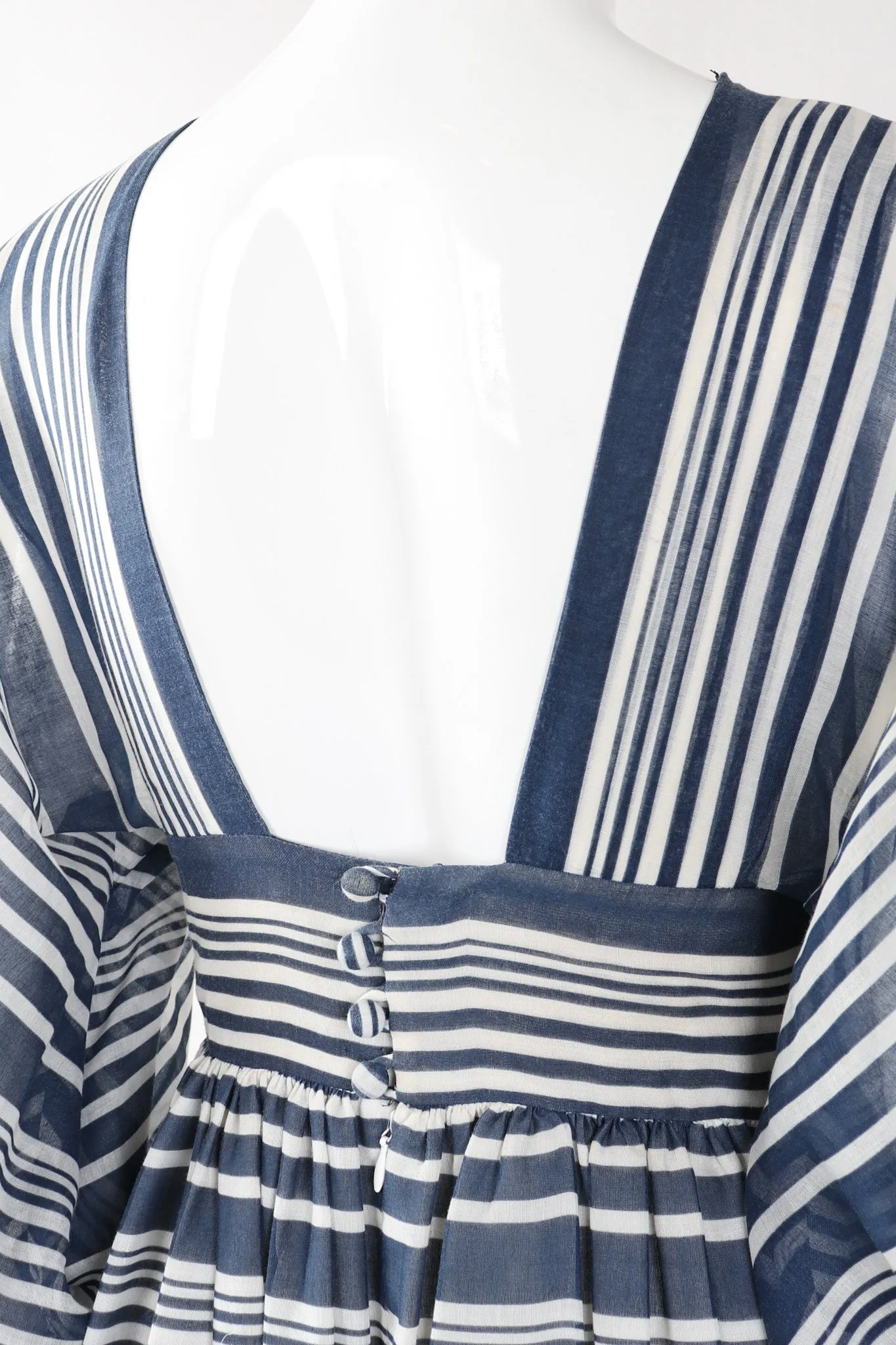 Striped Balloon Sleeve Dress