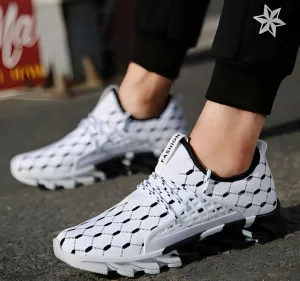 Stylish Black and White Mens Comfortable Sports Running Shoes