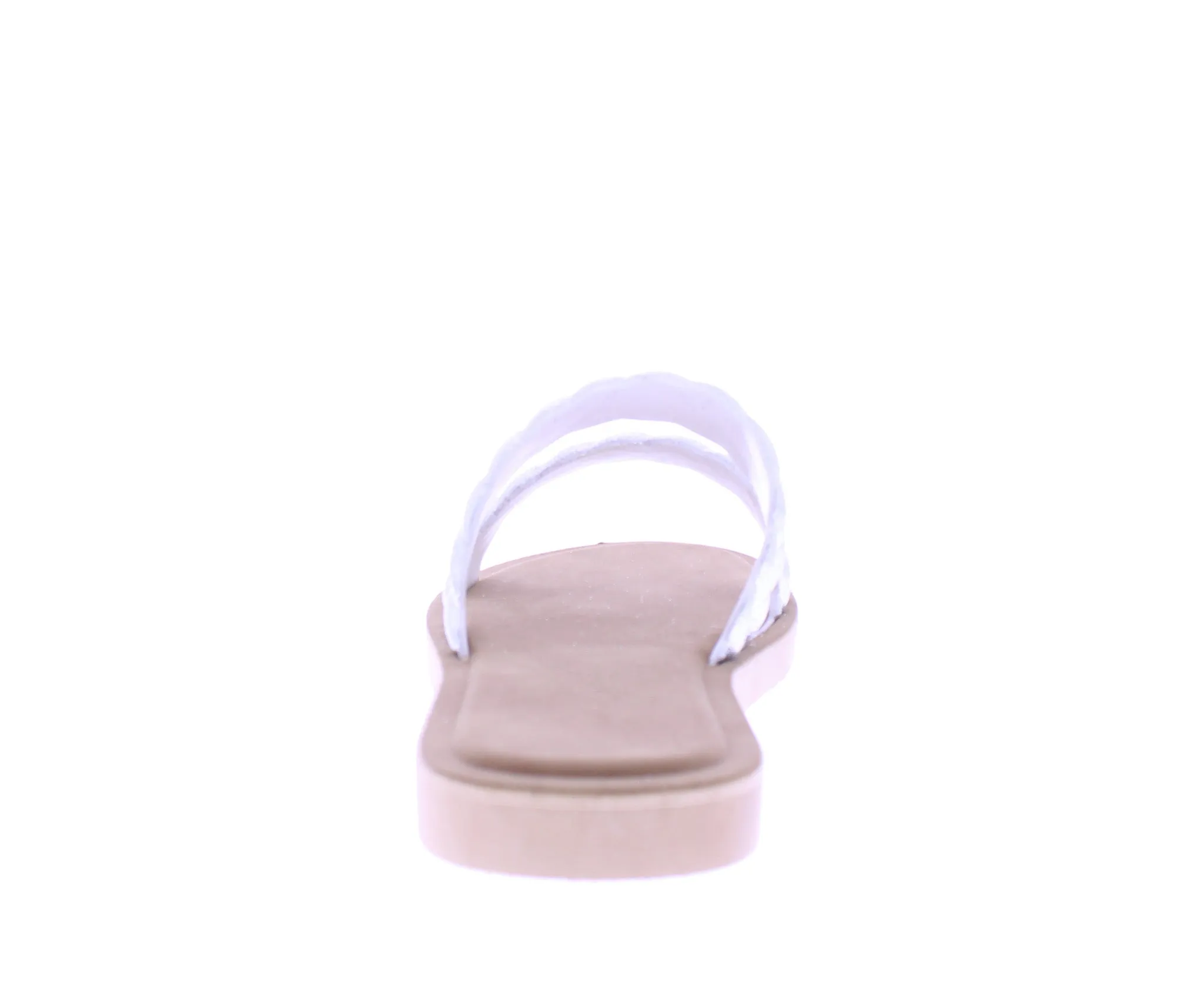 Women Double Braided Band Glitter Slip On