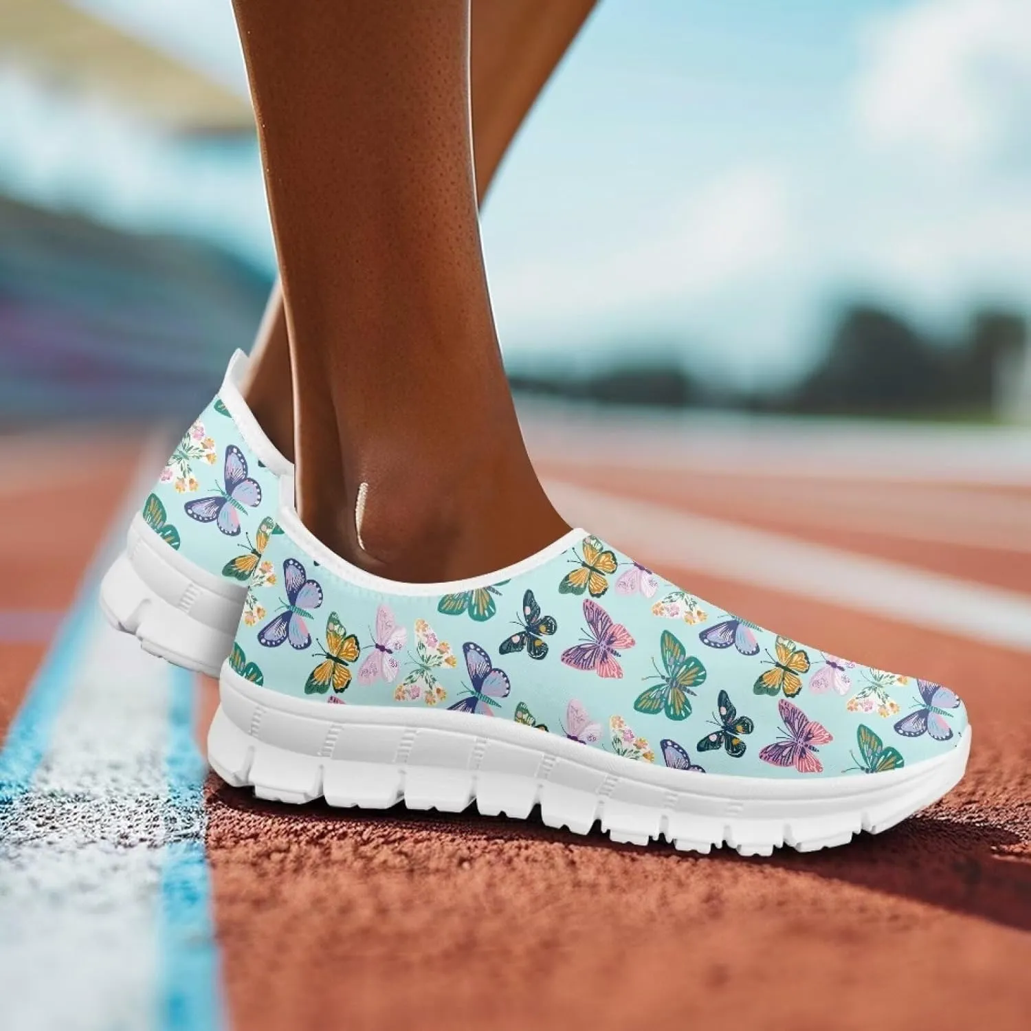 Women's Animals Sneaker Casual Breathable Mesh Anti-Skid Low-Top Outdoor Shoes Soft Slip On Holiday Travel Sneaker for Ladies US 5.5-11.5