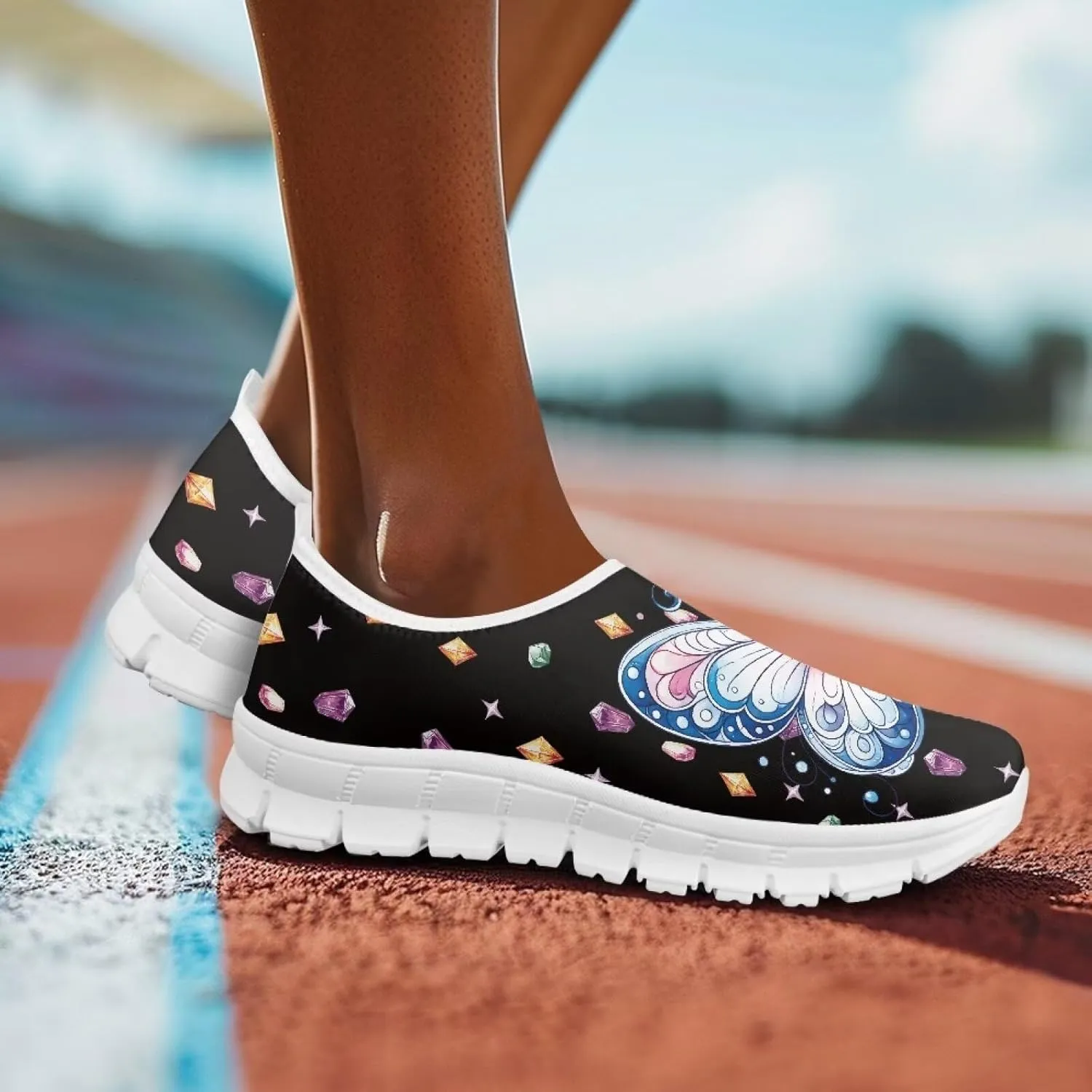 Women's Animals Sneaker Casual Breathable Mesh Anti-Skid Low-Top Outdoor Shoes Soft Slip On Holiday Travel Sneaker for Ladies US 5.5-11.5