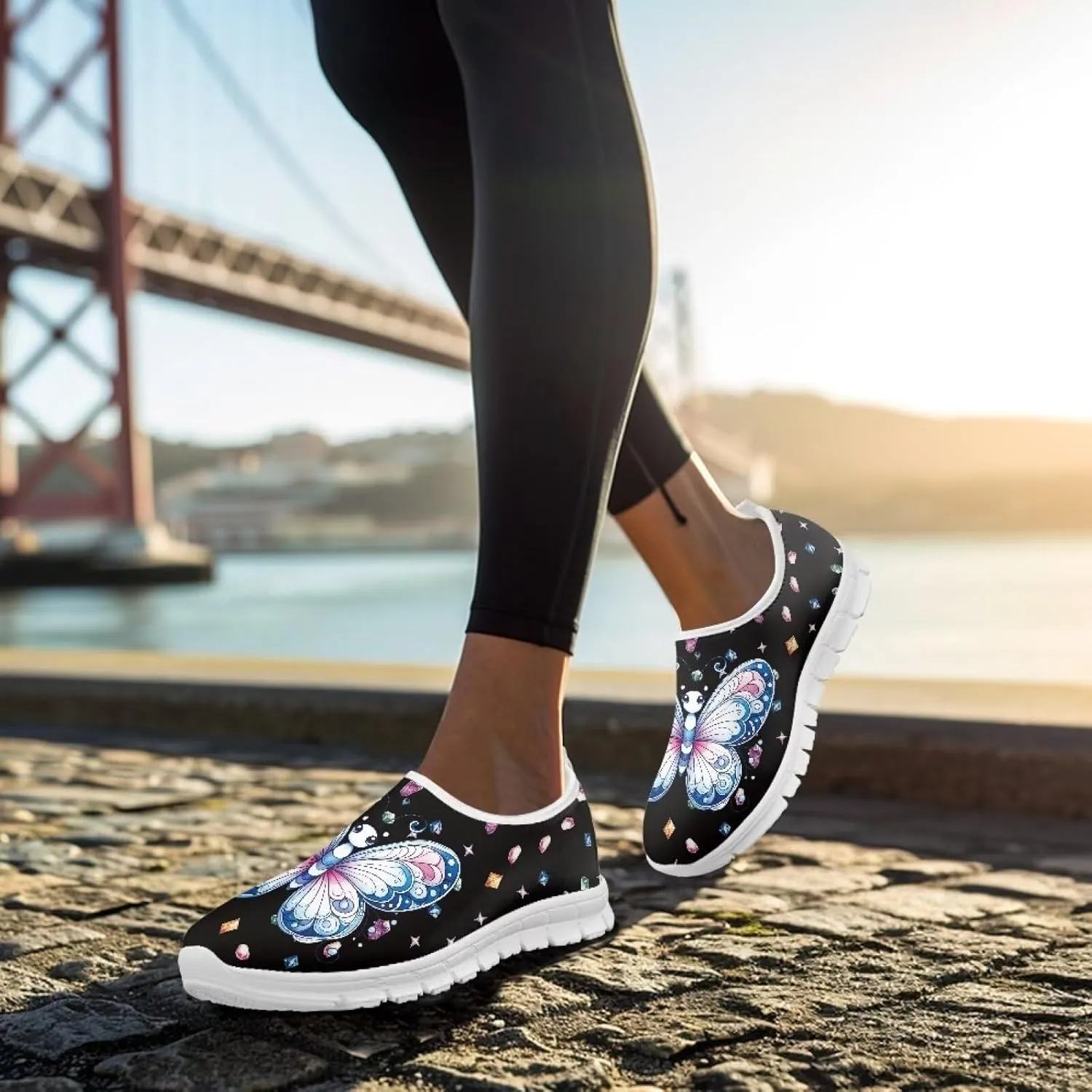 Women's Animals Sneaker Casual Breathable Mesh Anti-Skid Low-Top Outdoor Shoes Soft Slip On Holiday Travel Sneaker for Ladies US 5.5-11.5